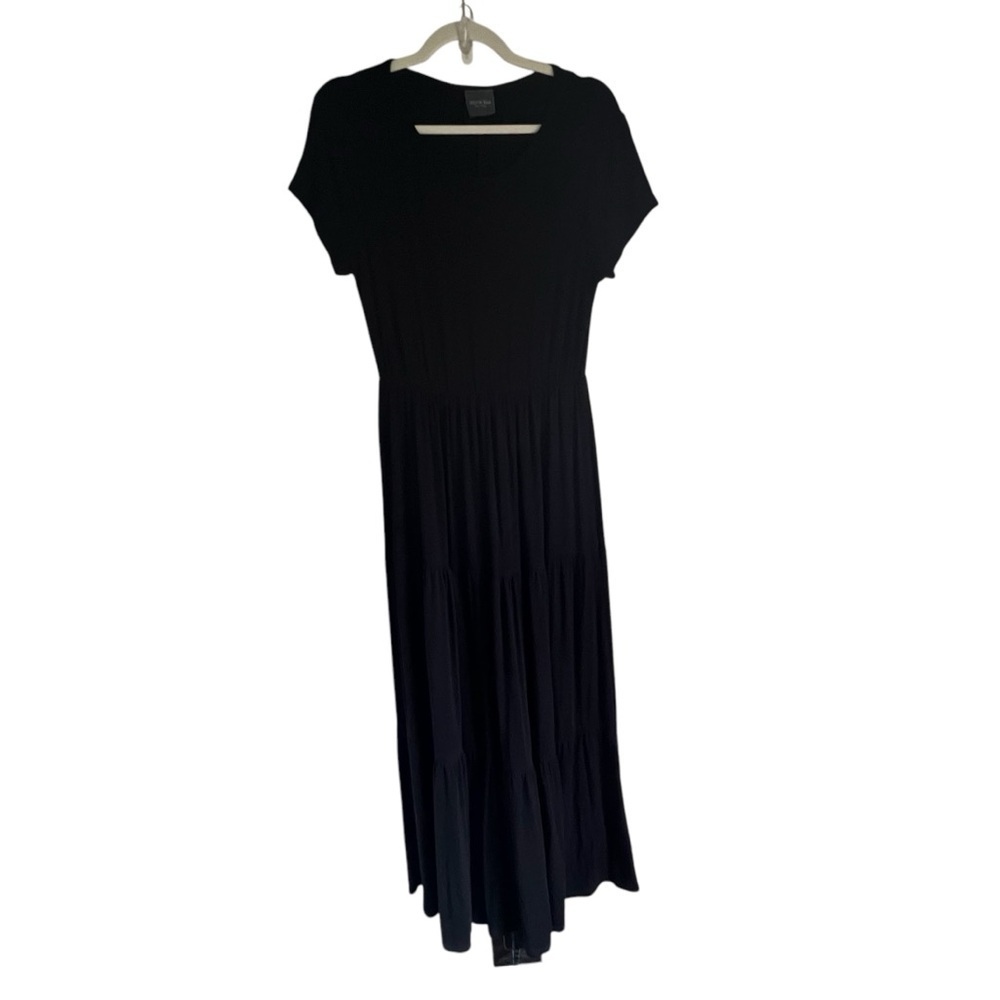 Olivia Rae Tiered Maxi Dress Made in USA Black Size XL - Picture 2 of 10